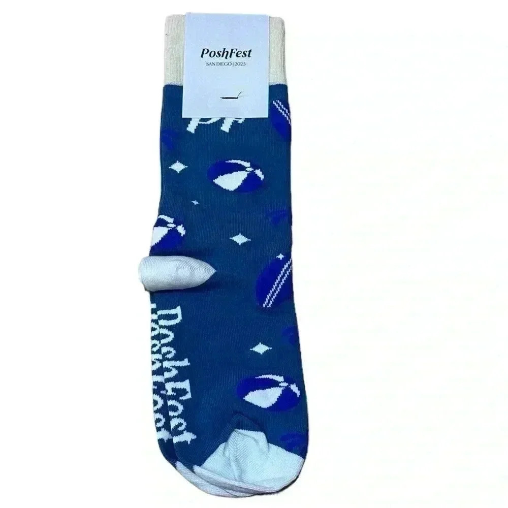 Poshfest Beach Print Socks